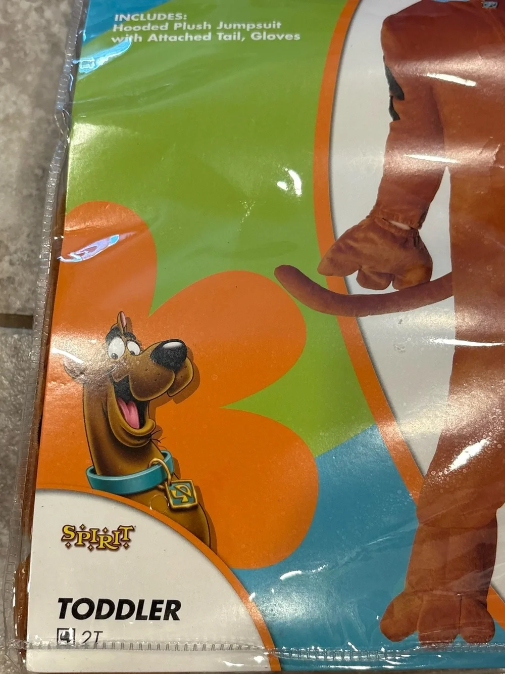 Scooby Doo Costume 2T Spirit Halloween Kids Dog Brown